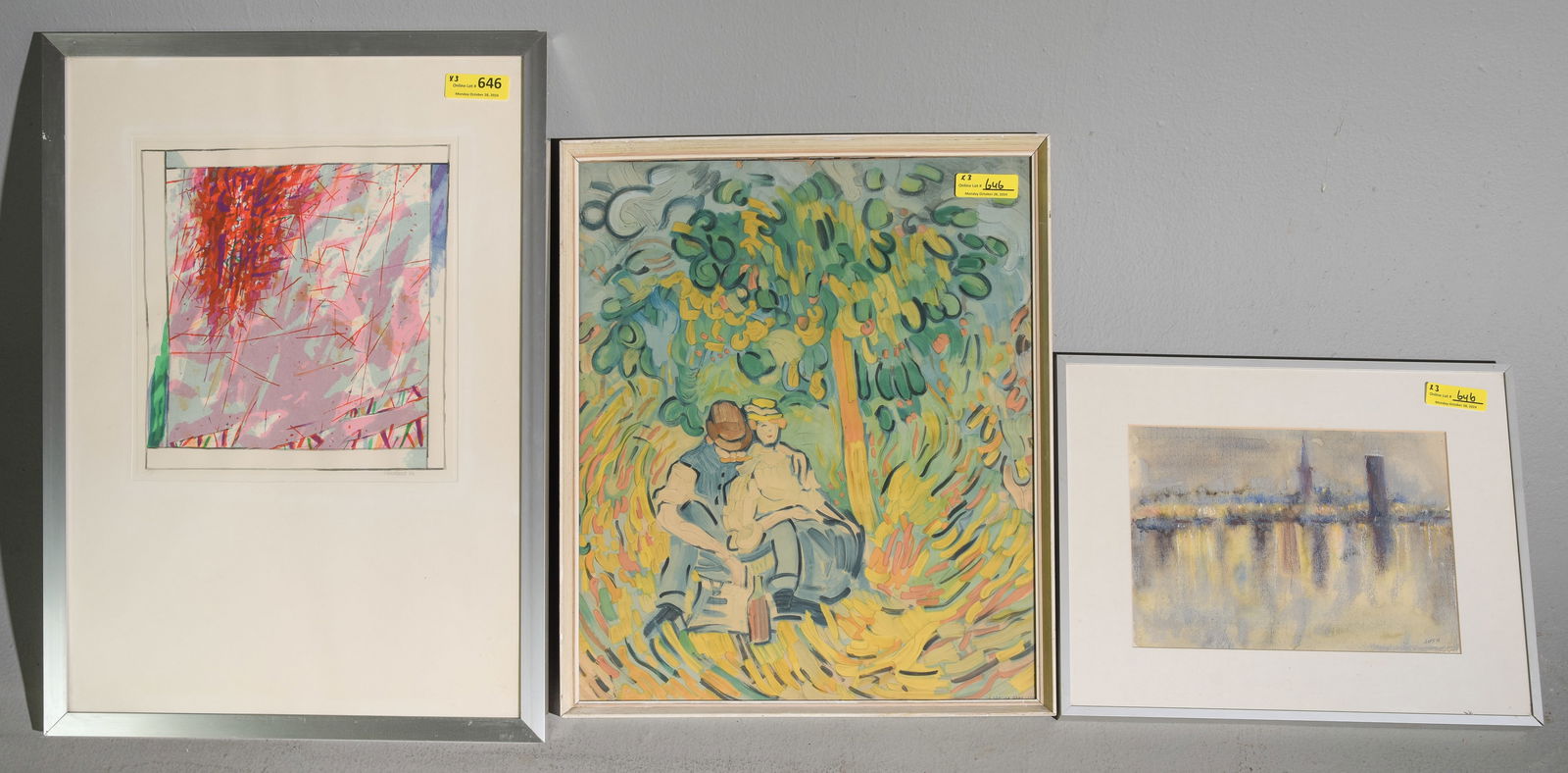 Three Assorted Abstract / "Mid Century Modern" Art (1 of 7)