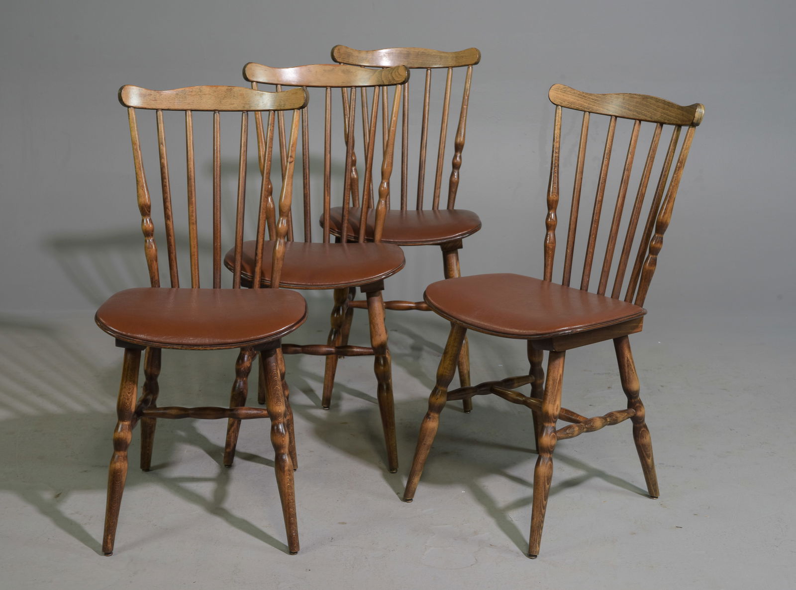 Set Of 4 Walnut Dining Chairs (1 of 7)