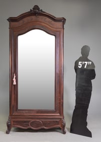 Louis XV Style Mirror Door Armoire