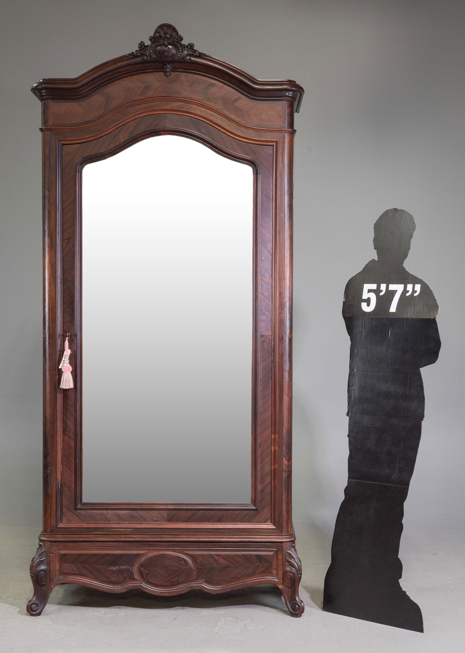 Louis XV Style Mirror Door Armoire (1 of 3)