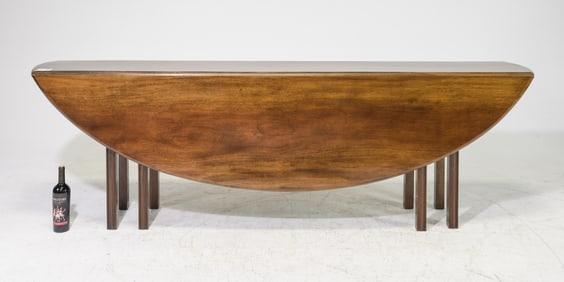 Large Narrow Oak Drop Leaf / Wake Style Table