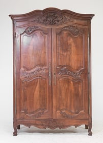 Louis XV Style Walnut Double Door Armoire