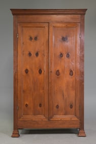 French Pine Double Door Armoire / Cupboard