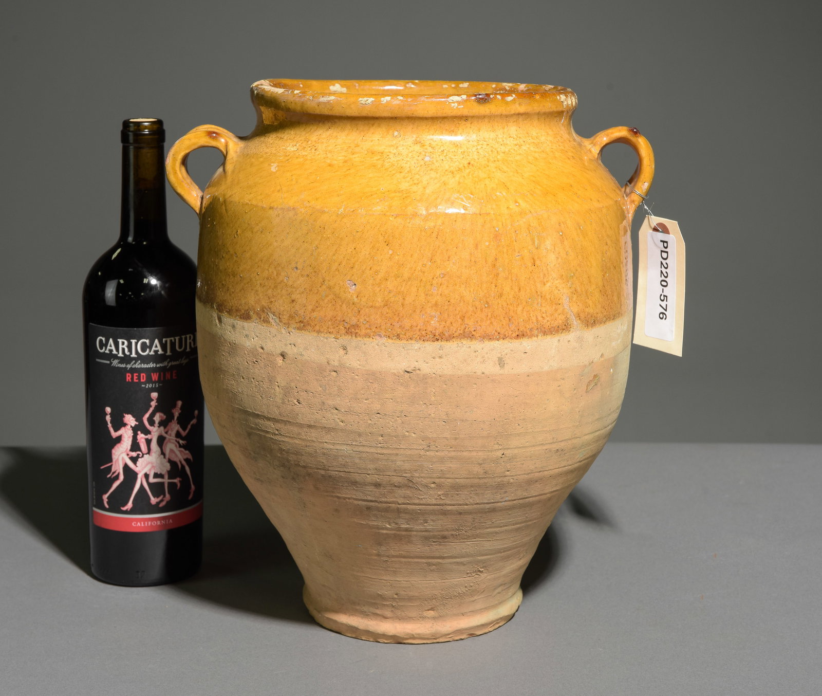 French Large Yellow Glazed Confit Pot #1 (1 of 4)