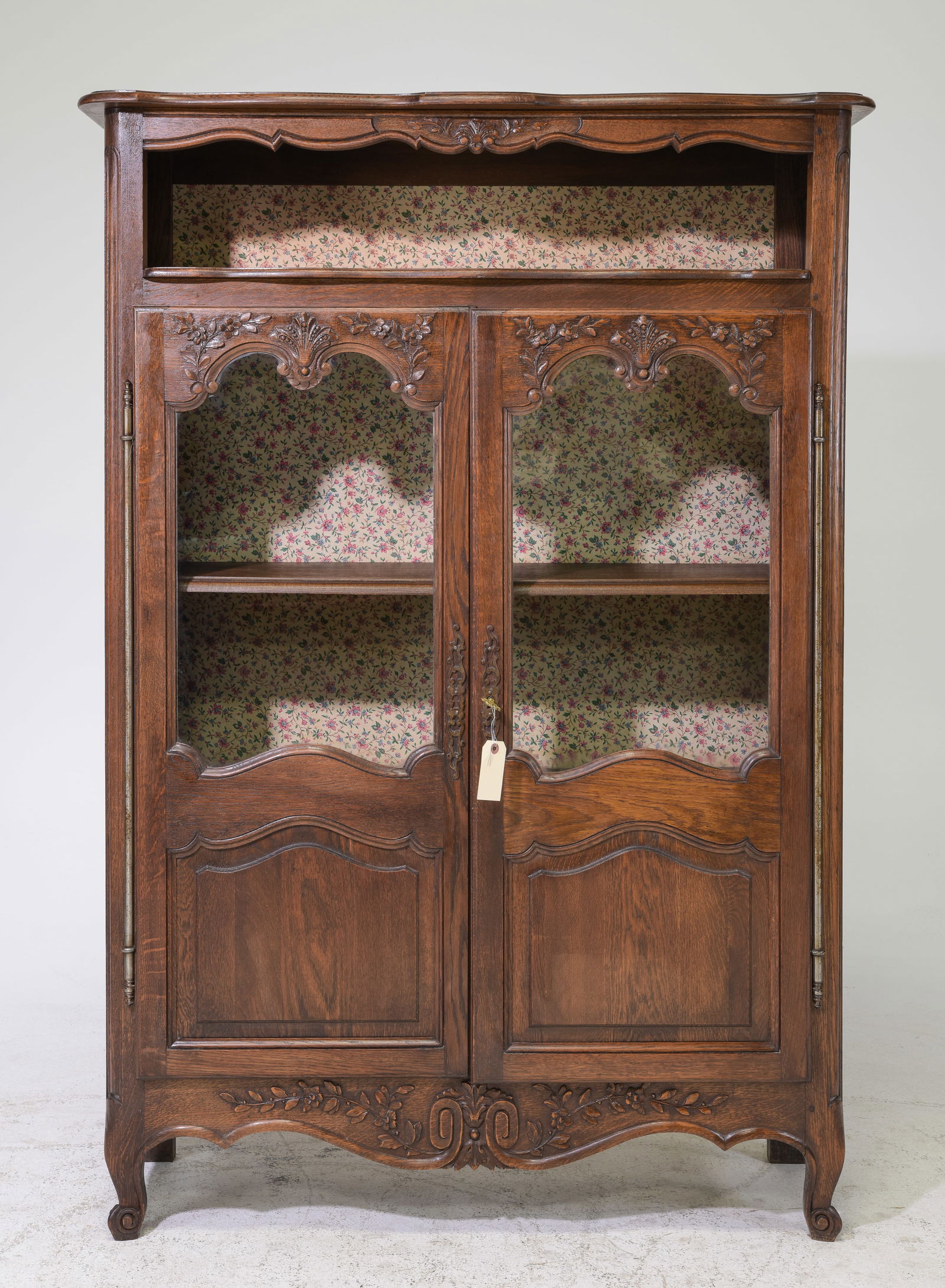 Louis XV Style Oak 2 Door Cabinet / Vitrine (1 of 3)