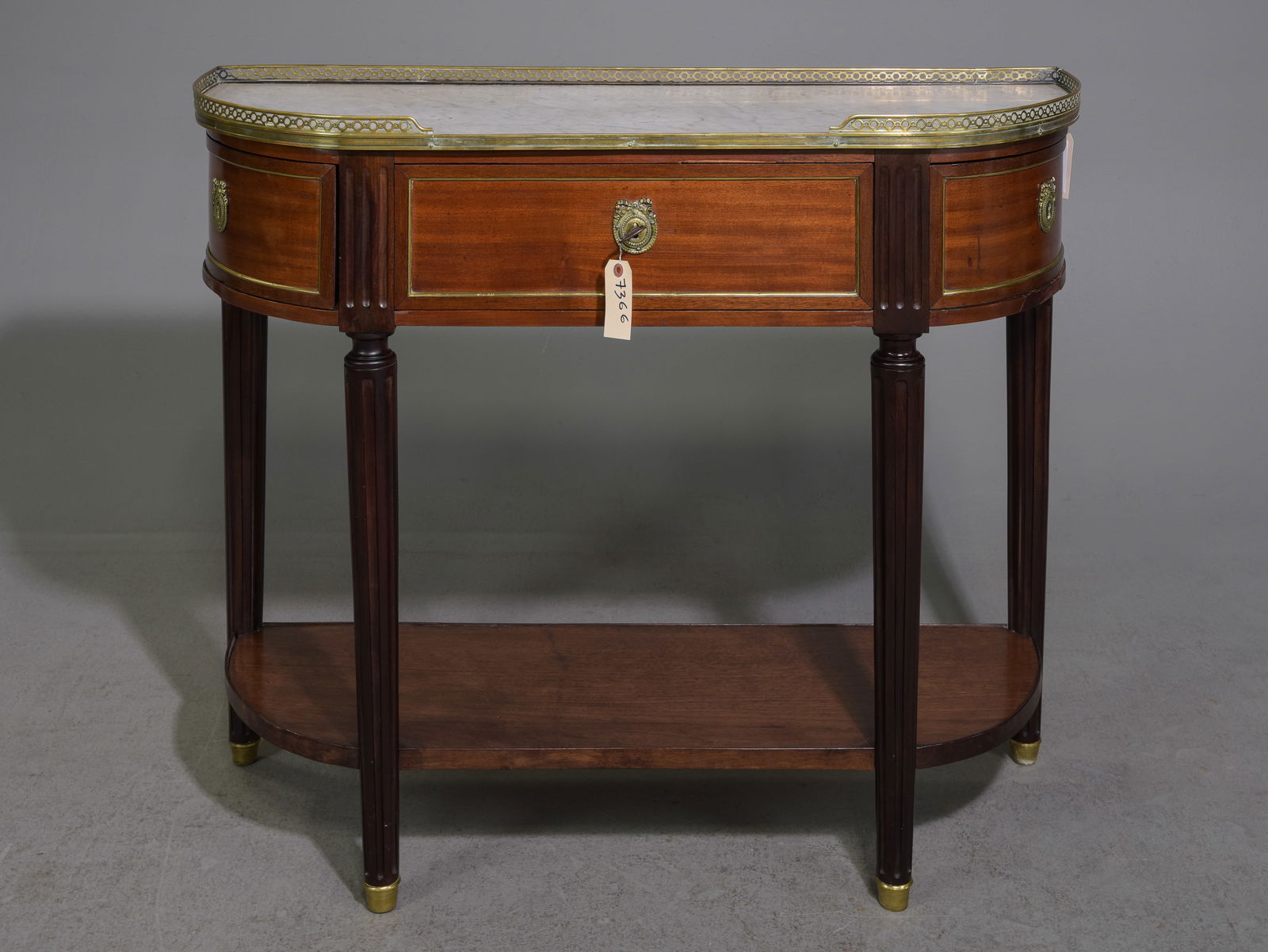 Louis XVI Style White Marble Top Hall Table / Console (1 of 3)