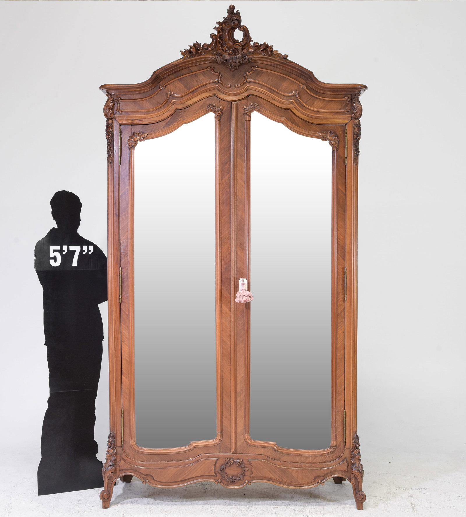 Louis XV Style Double Mirror Door Armoire (1 of 9)