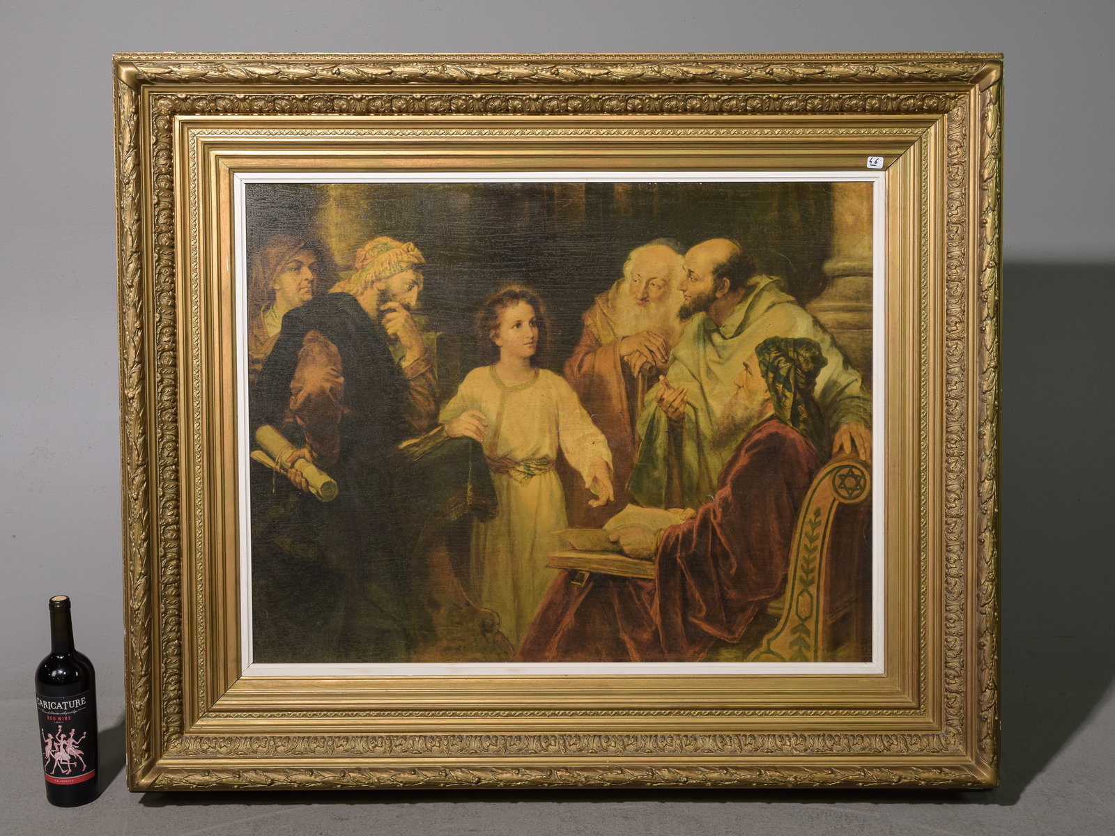 Gold Framed Large Religious Print on Board (1 of 4)