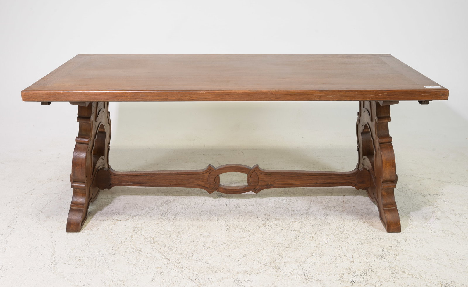French Oak Dining Table with Two Leaves c.1940's (1 of 8)