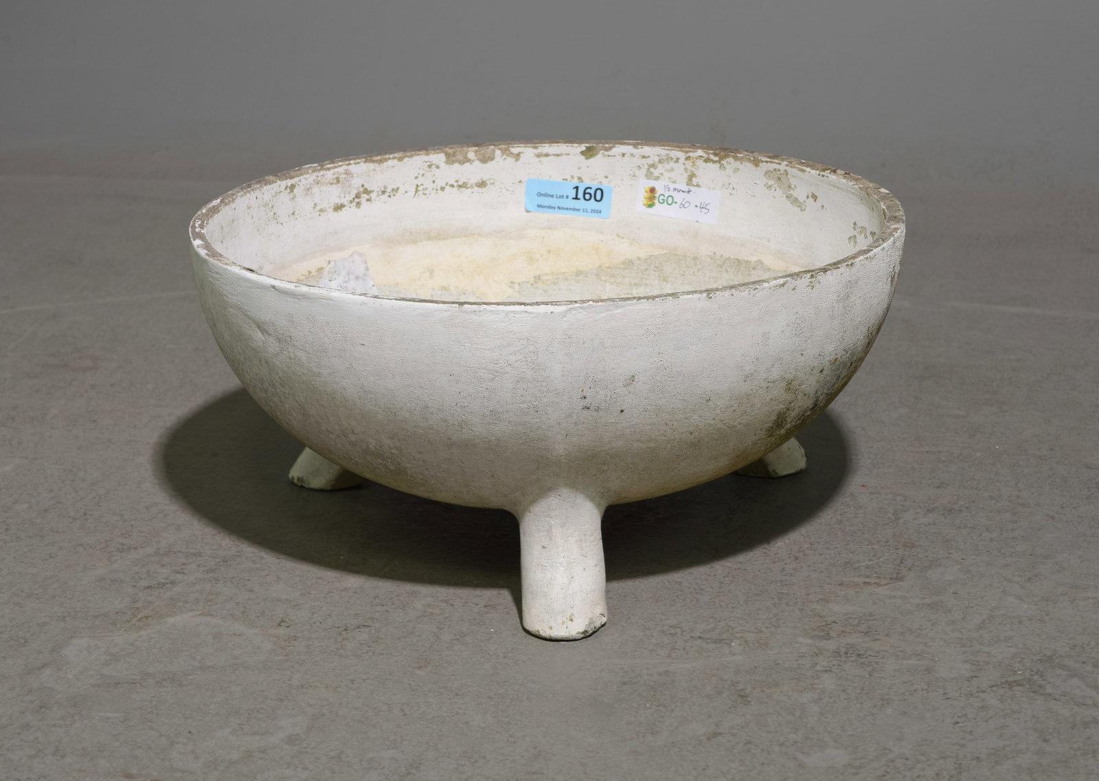 Willy Guhl (1915-2004) - 1/2 Marmite Planter: Willy Guhl (1915-2004) - 1/2 Marmite Planter - 9 in tall x 19 inch diameter - Much of Willy Guhl's work is crafted from either concrete or Eternit & made in Switzerland