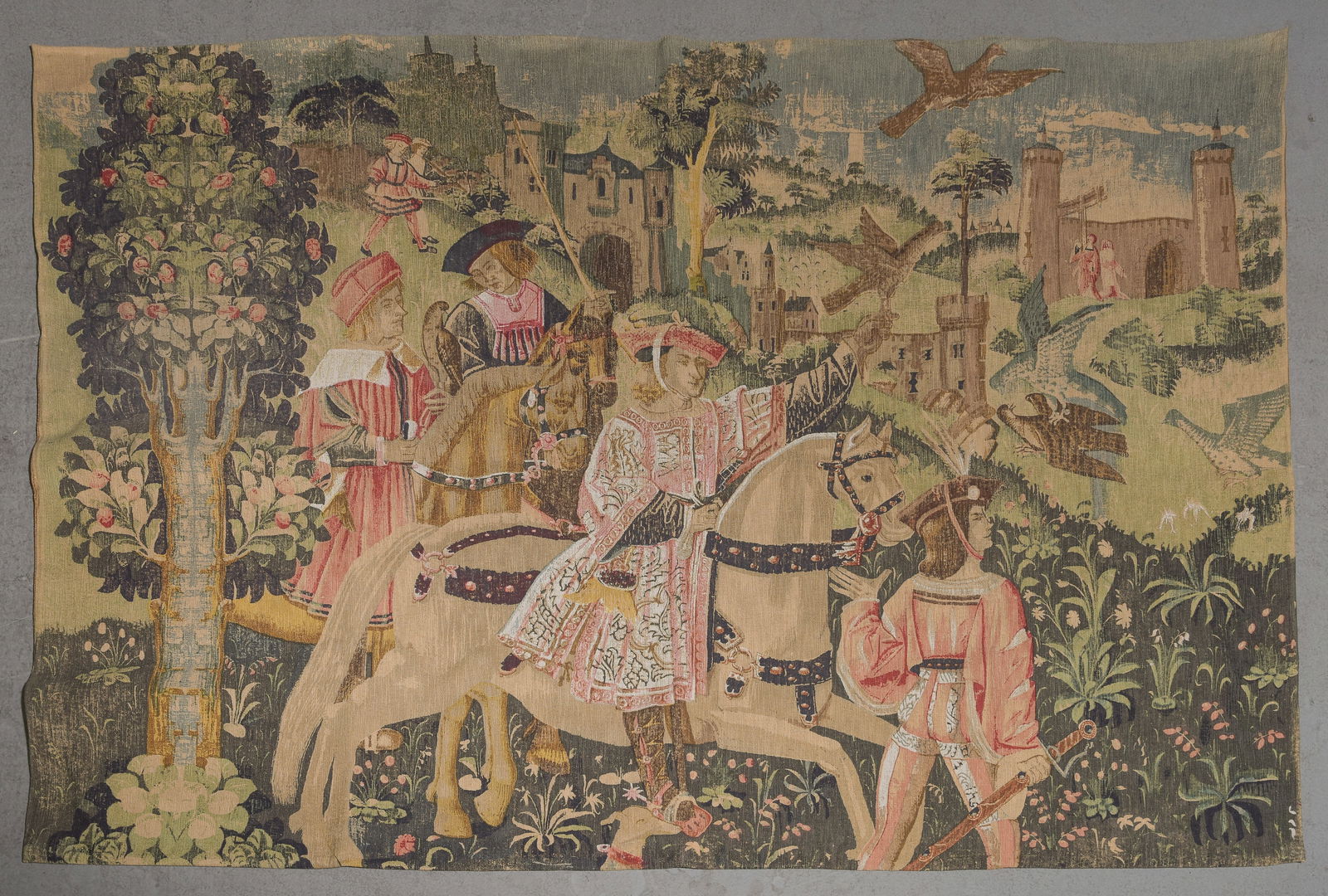 French Needlepoint Tapestry - 4'7 x 5'10 (1 of 4)