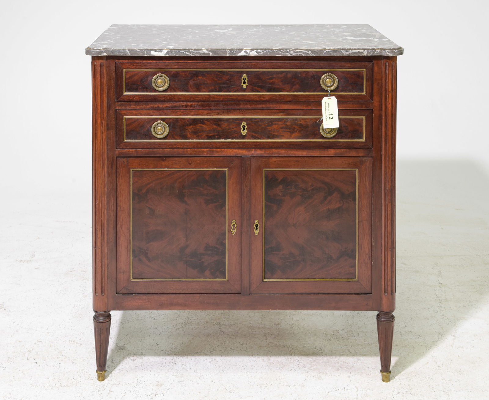 Louis XVI Style Marble Top Occasional Cabinet (1 of 6)