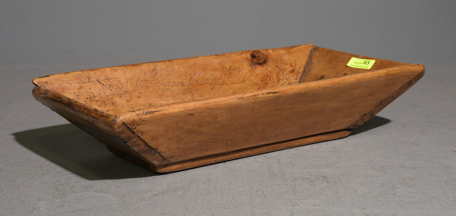 European Waxed Rectangular Dough Bowl #3 (1 of 3)