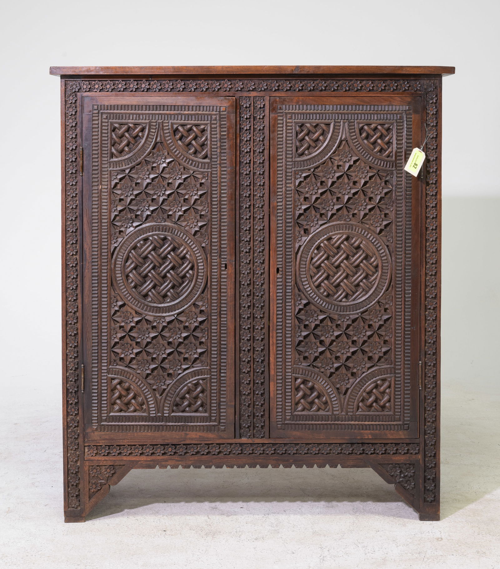 Renaissance Style Heavily Carved Walnut 2 Door Cupboard (1 of 8)