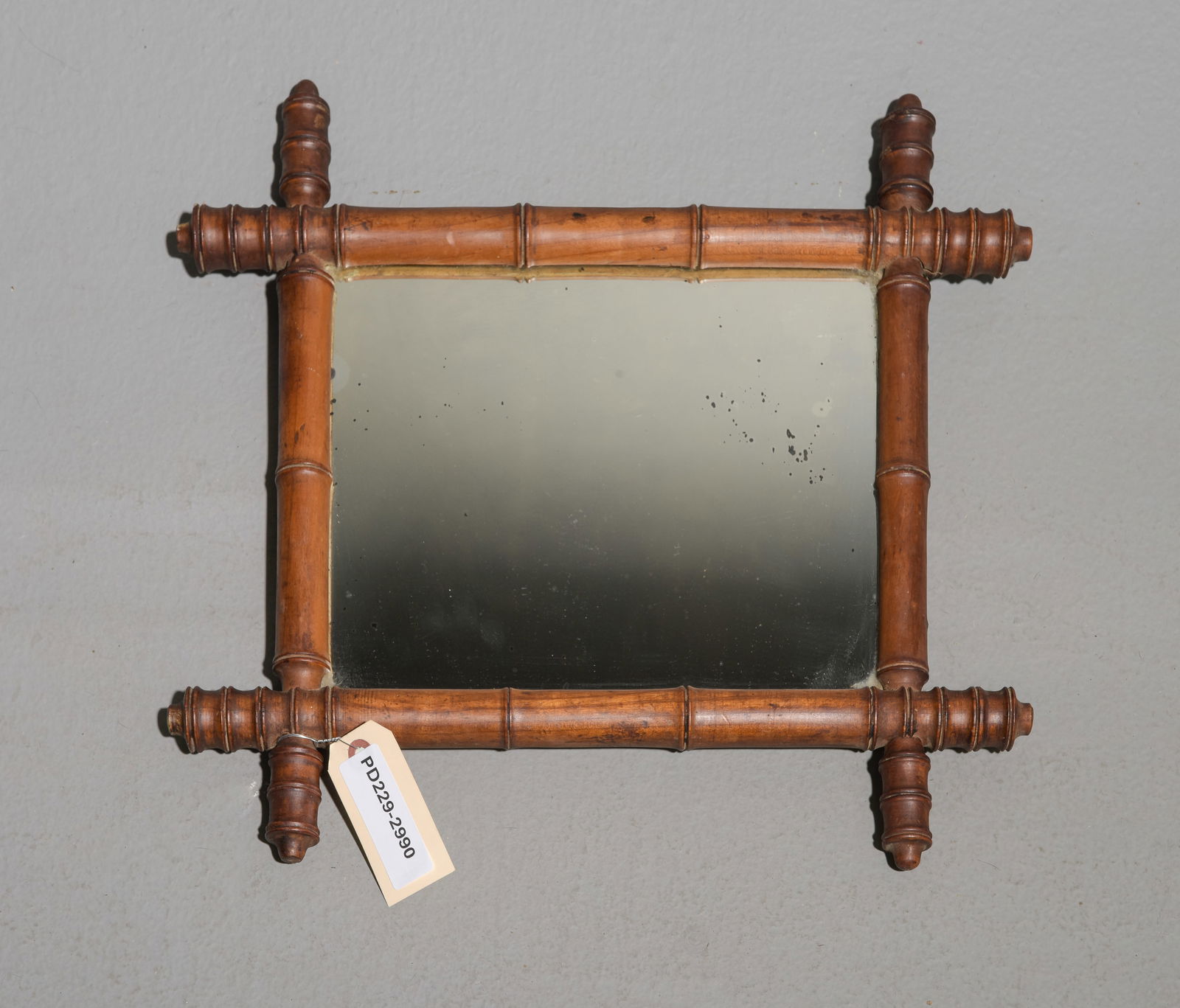 Faux Bamboo Framed Small Mirror (1 of 3)