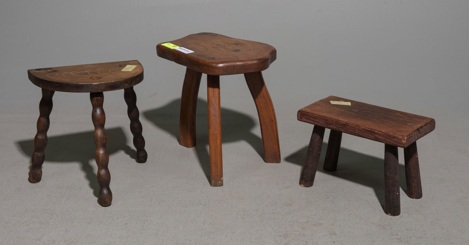Three French Rustic Milk Stools (1 of 4)