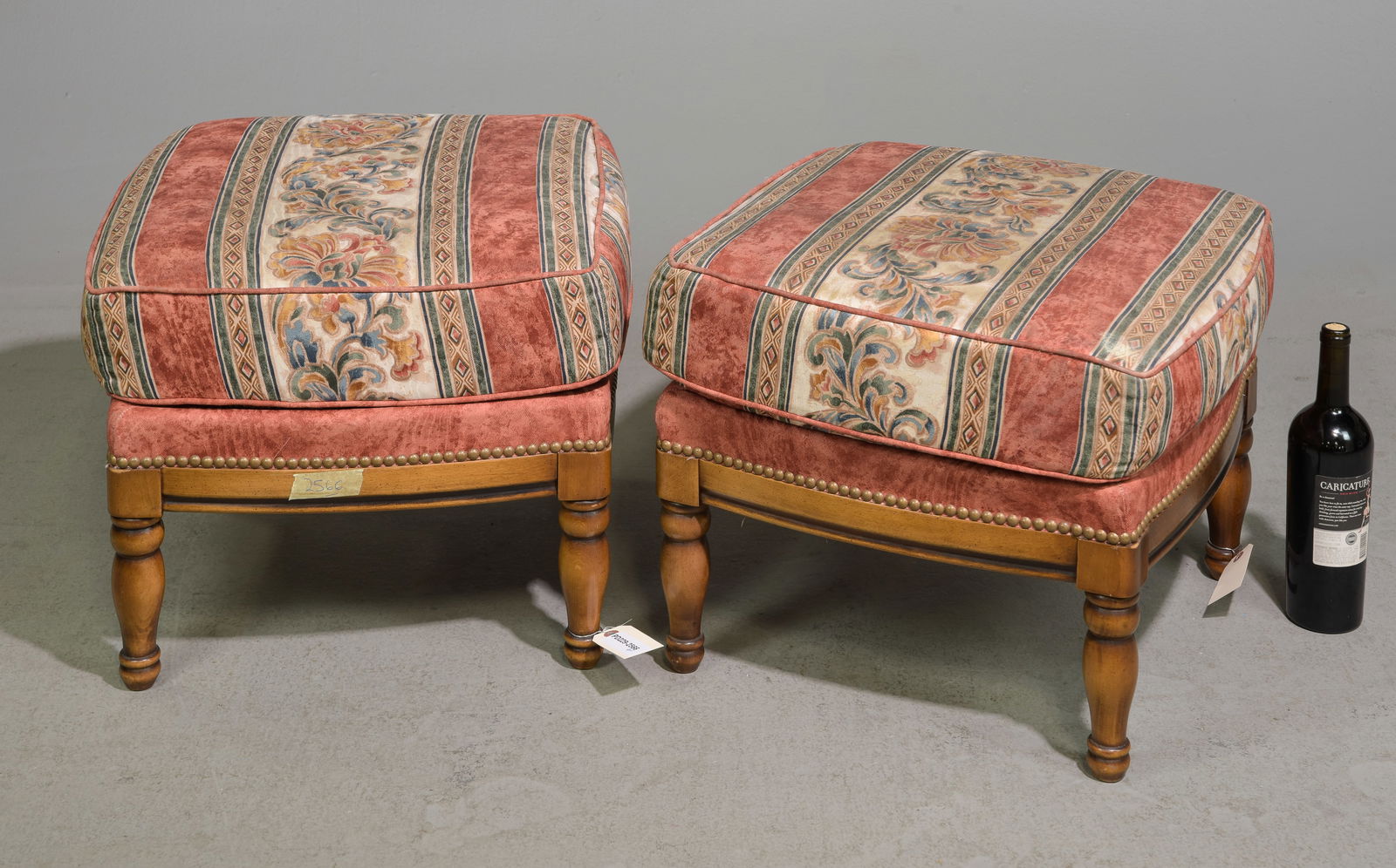 Louis Philippe Style Pair of Beech Wood Stools (1 of 3)