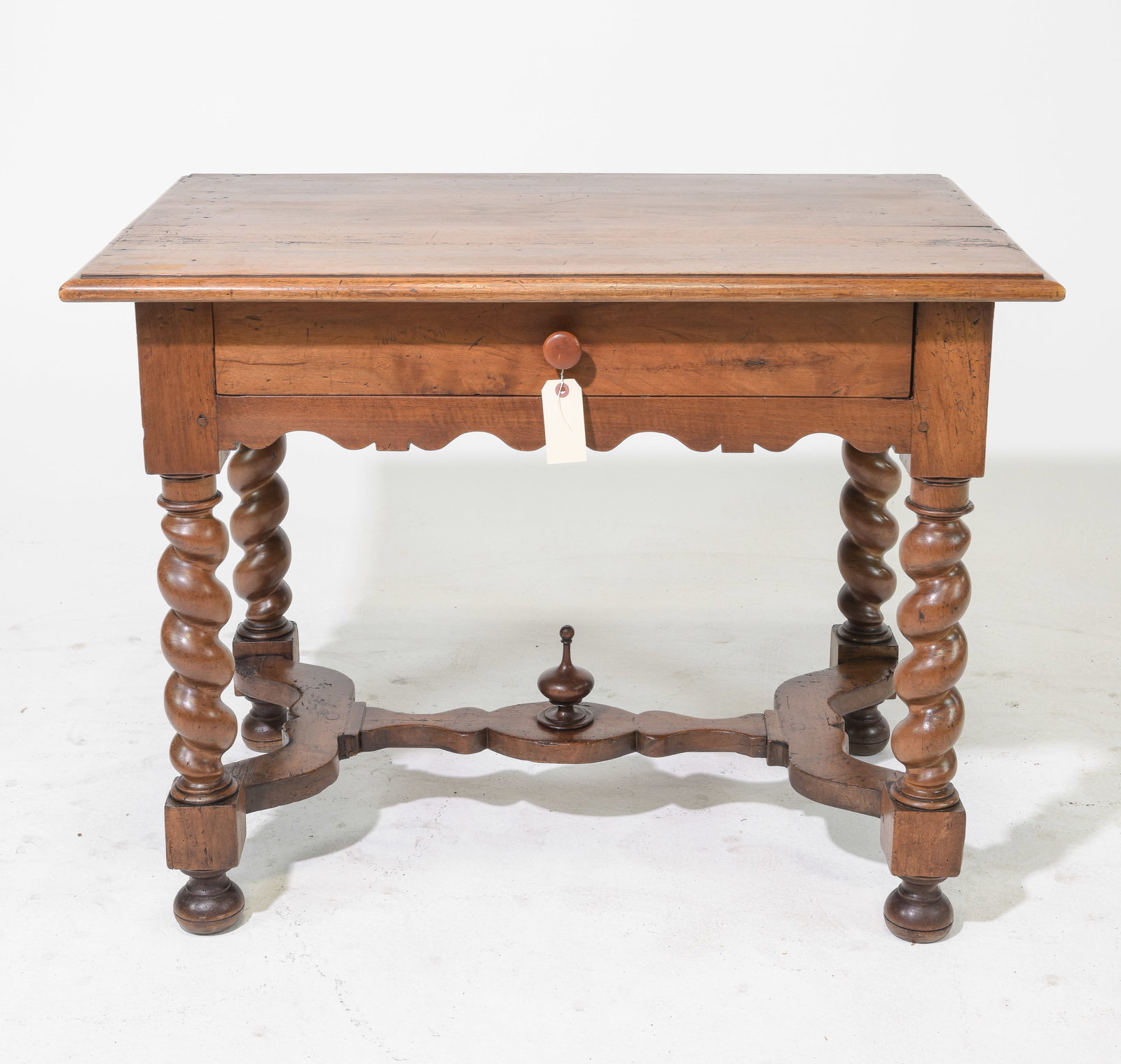 Louis XIII Style French Twist Walnut Writing Table (1 of 4)