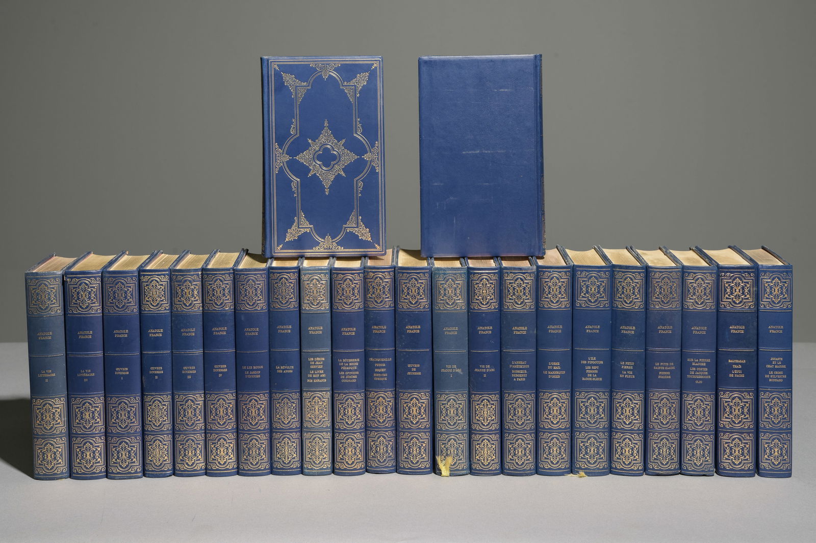 24 Assorted French Blue Bound Novels / Books (1 of 3)