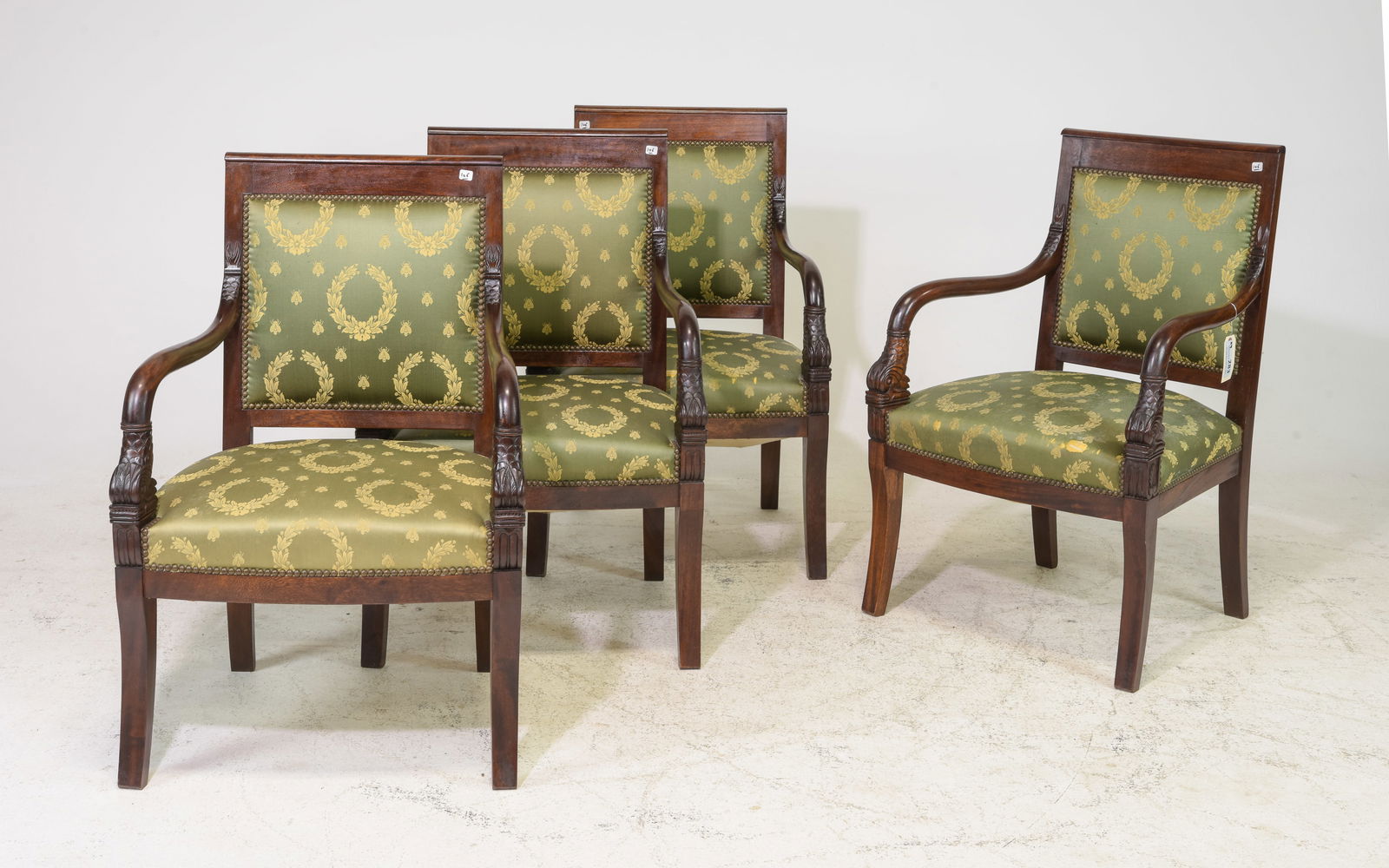 French Set of Four Mahogany Arm Chairs (1 of 5)
