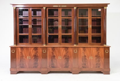French Empire Style Large Bookcase / Cupboard