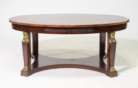 French Empire Style Mahogany Oval Table
