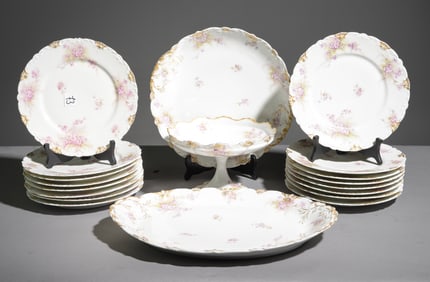 19pc French Haviland Limoges China Set
