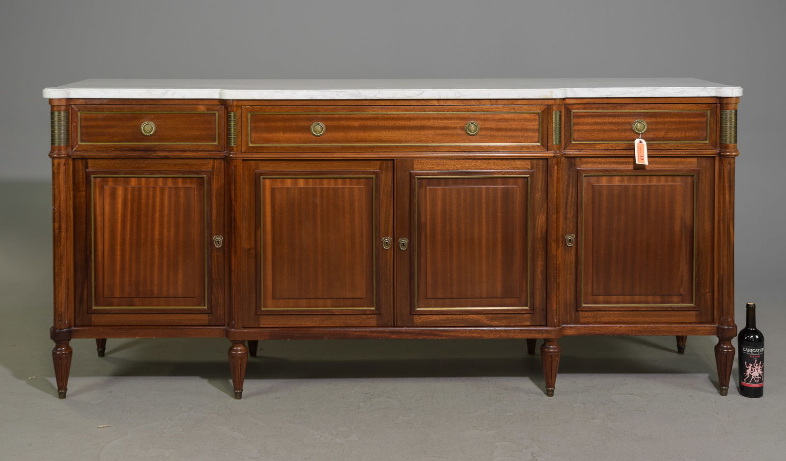 Louis XVI Style White Marble Top Sideboard #1 (1 of 7)