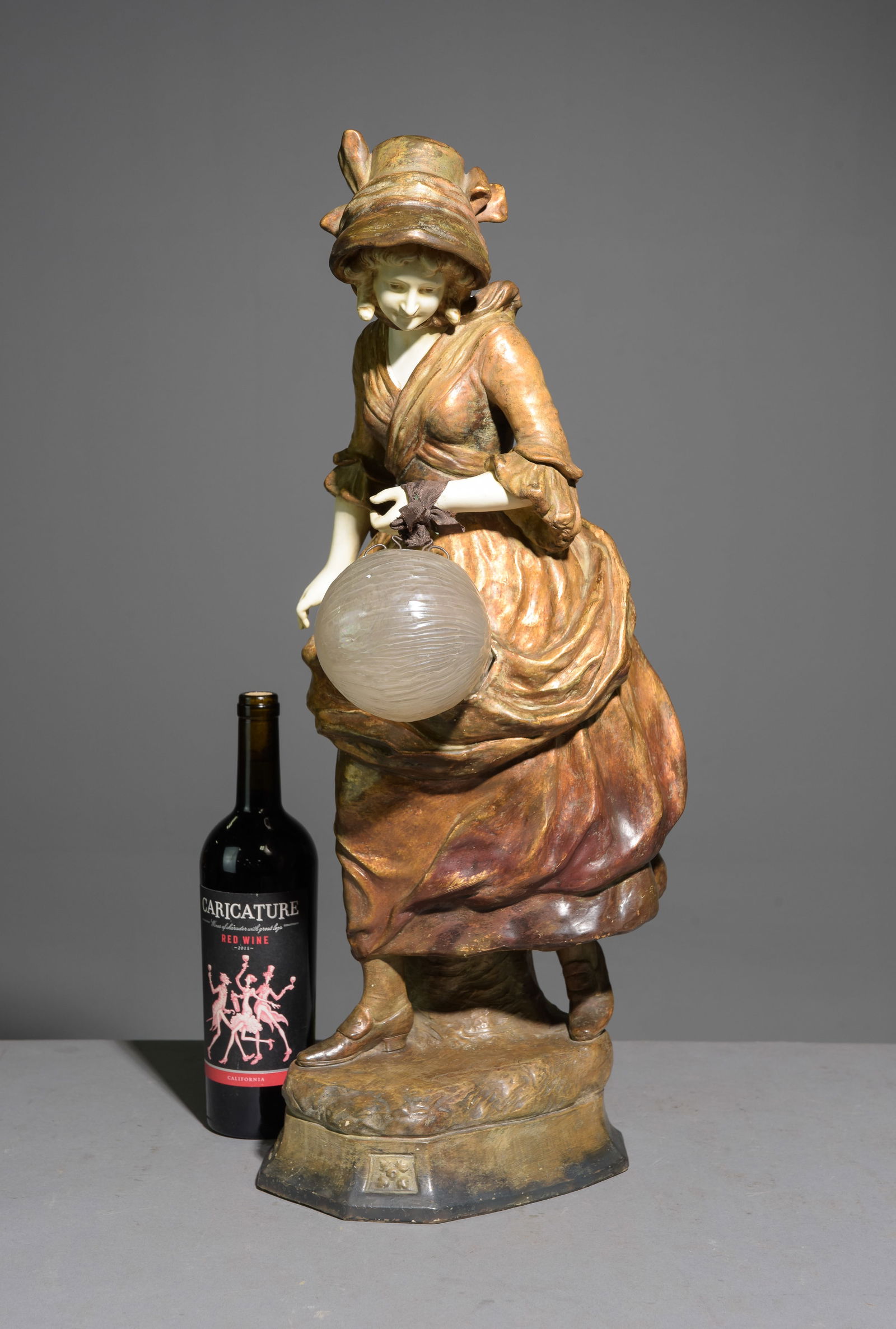 French Figural Signed & Stamped Lamp (1 of 7)