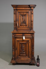 French Beech Wood Hall / Credence Cupboard