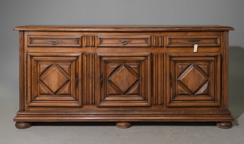 Louis XIV Style Oak Sideboard / Enfilade