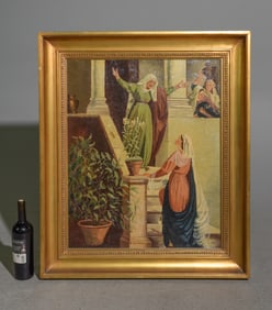 Gold Framed Mary & Elizabeth Painting