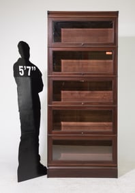 British Oak 5 Stacking Lawyers Bookcase