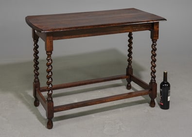 British Oak Barley Twist Hall Table