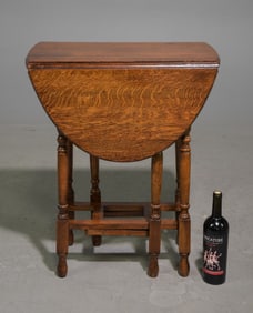 British Large Oak Gateleg / Drop Leaf Table