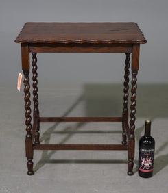 British Oak Barley Twist Occasional Table #2
