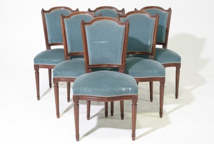 Set Of 6 Louis XVI Style Dining Chairs
