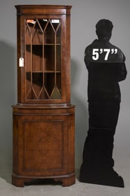 British Walnut Corner Cabinet