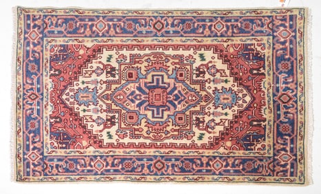 Hand Knotted Serapi Rug - 4' X 6'