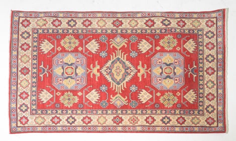 Hand Knotted Kazak Rug - 4' x 6'