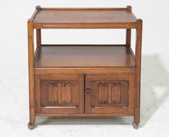 British Oak 2 Tier Trolley / Cart