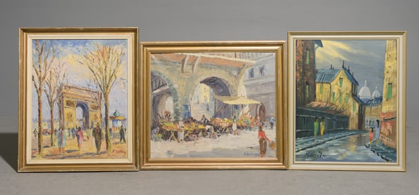 3 Framed Oil On Canvas - Artist Signed