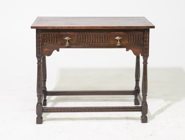 British Oak Single Drawer Hall Table