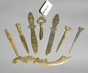 Set Of 8 Assorted French Letter Openers