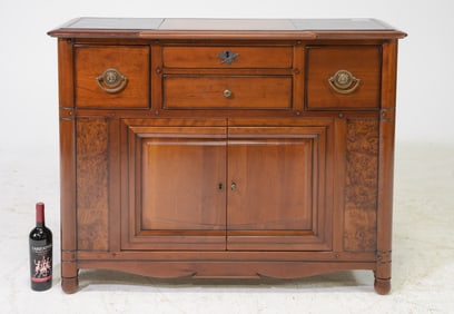 French Hall Cabinet with Inset Marble