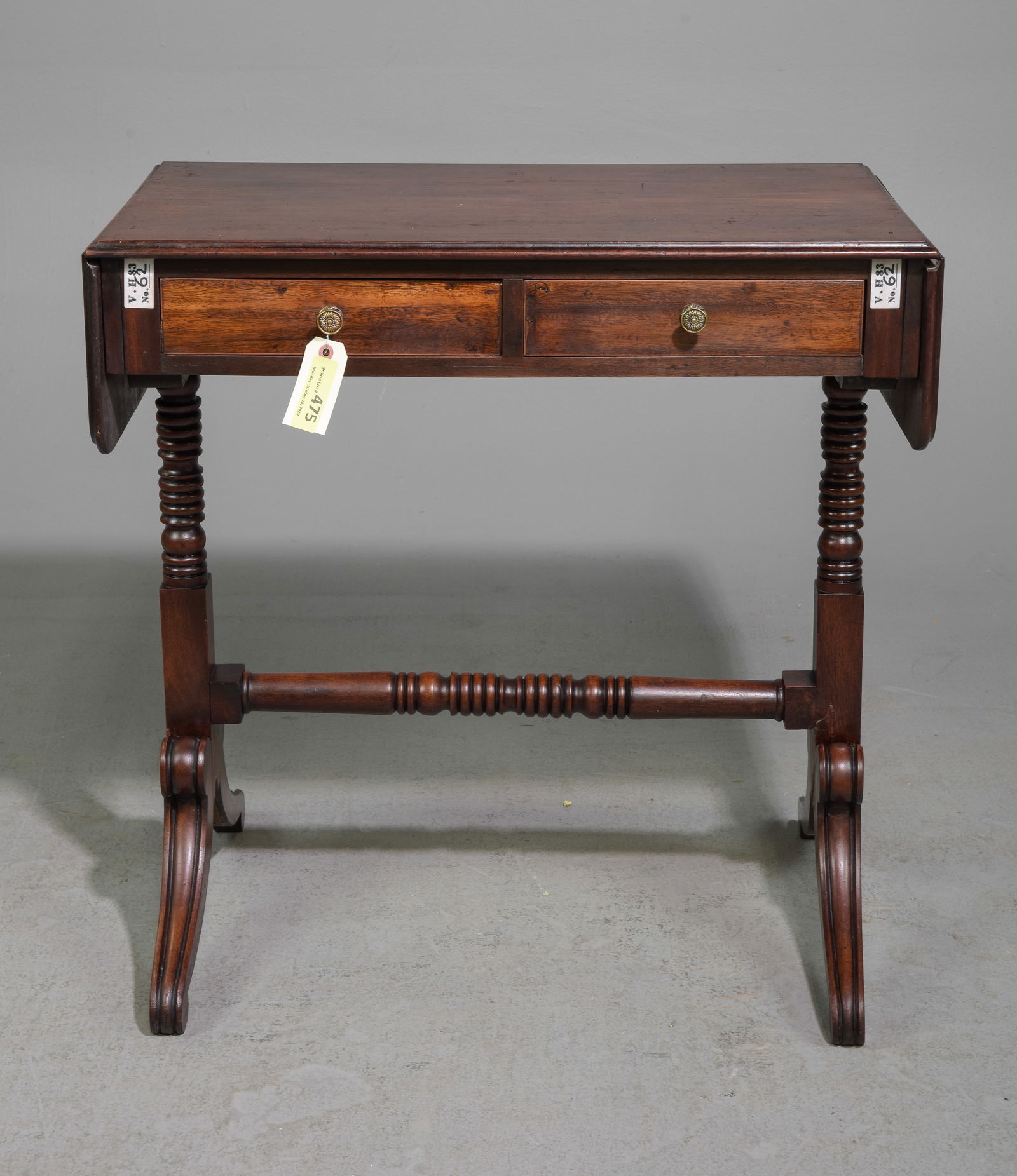 Victorian Mahogany Drop Side Sofa Table c.1890's (1 of 4)