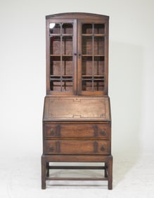 British Drop Front Secretary Bookcase
