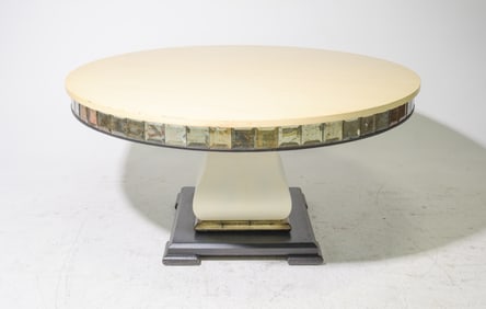 Painted Entry / Center Table with Mirror Apron