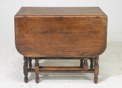 British Oak Drop Leaf Table c.1920's