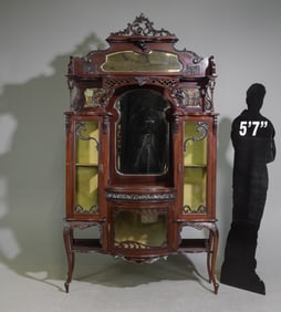 Victorian Mahogany Mirror Back Etagere / Server